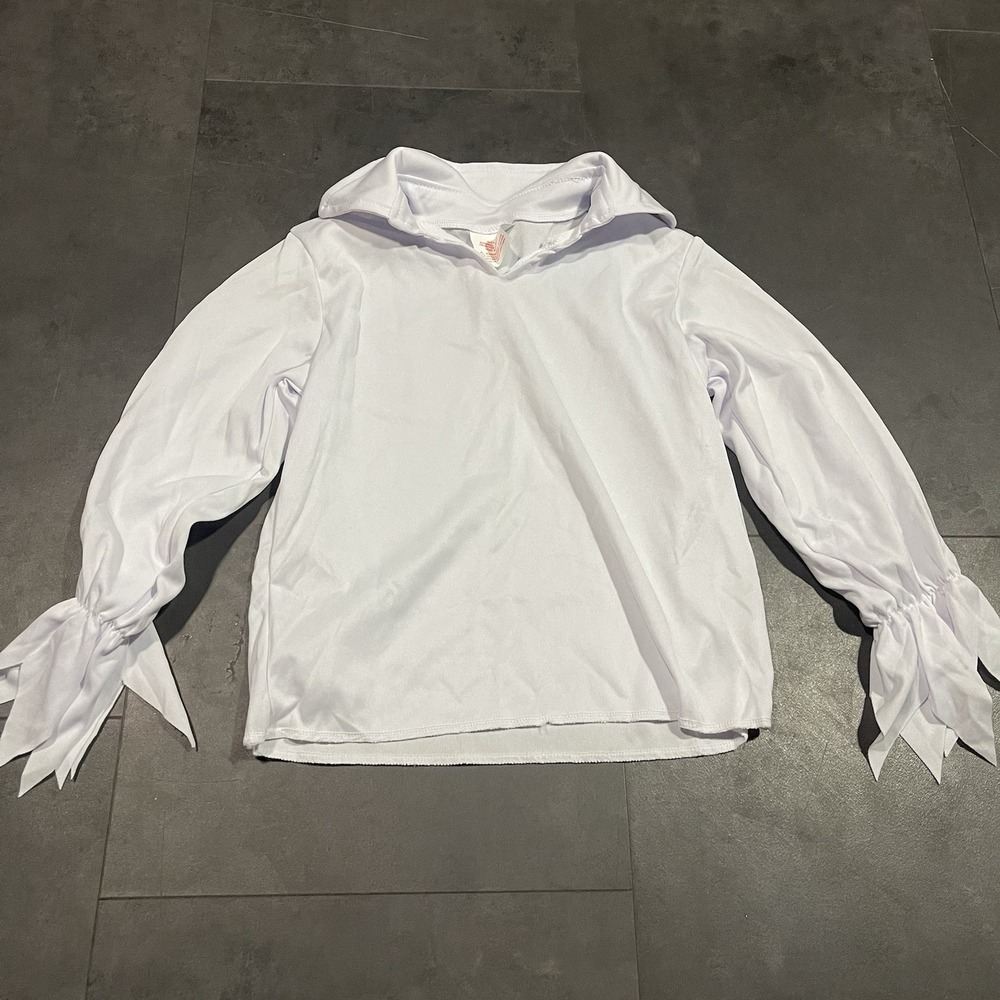Girls Halloween White Long Sleeve Shirt Size 4-6. F-81